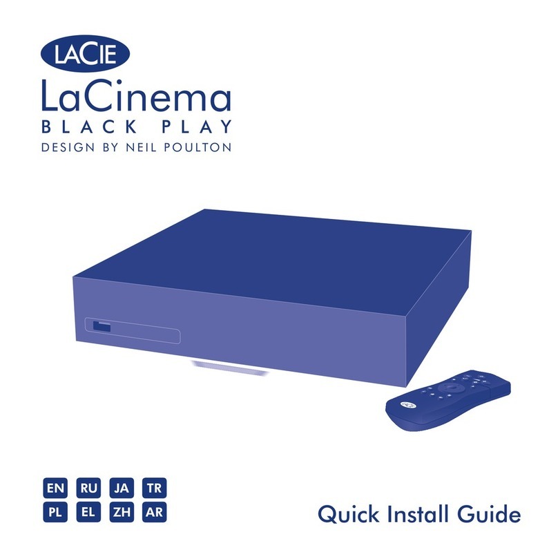 LaCie LaCinema BLACK PLAY Quick install guide