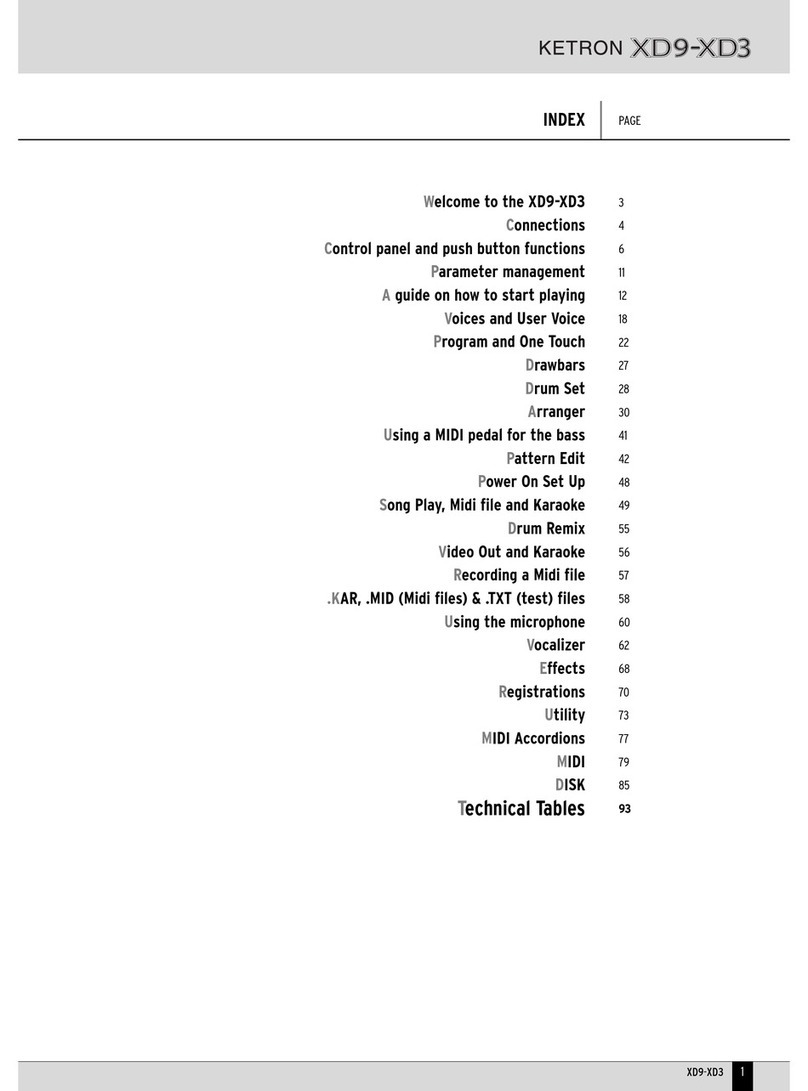 KETRON XD3 User manual