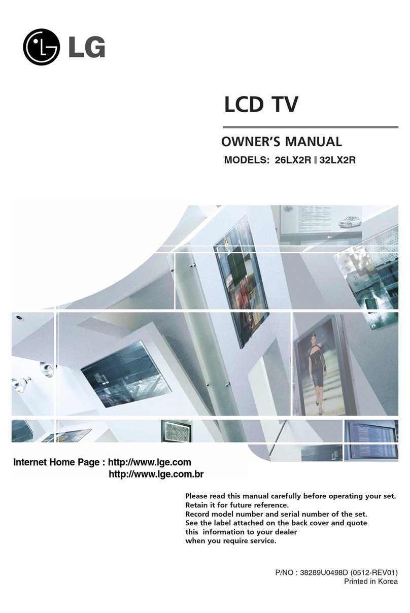 LG 26LX2R Series User manual