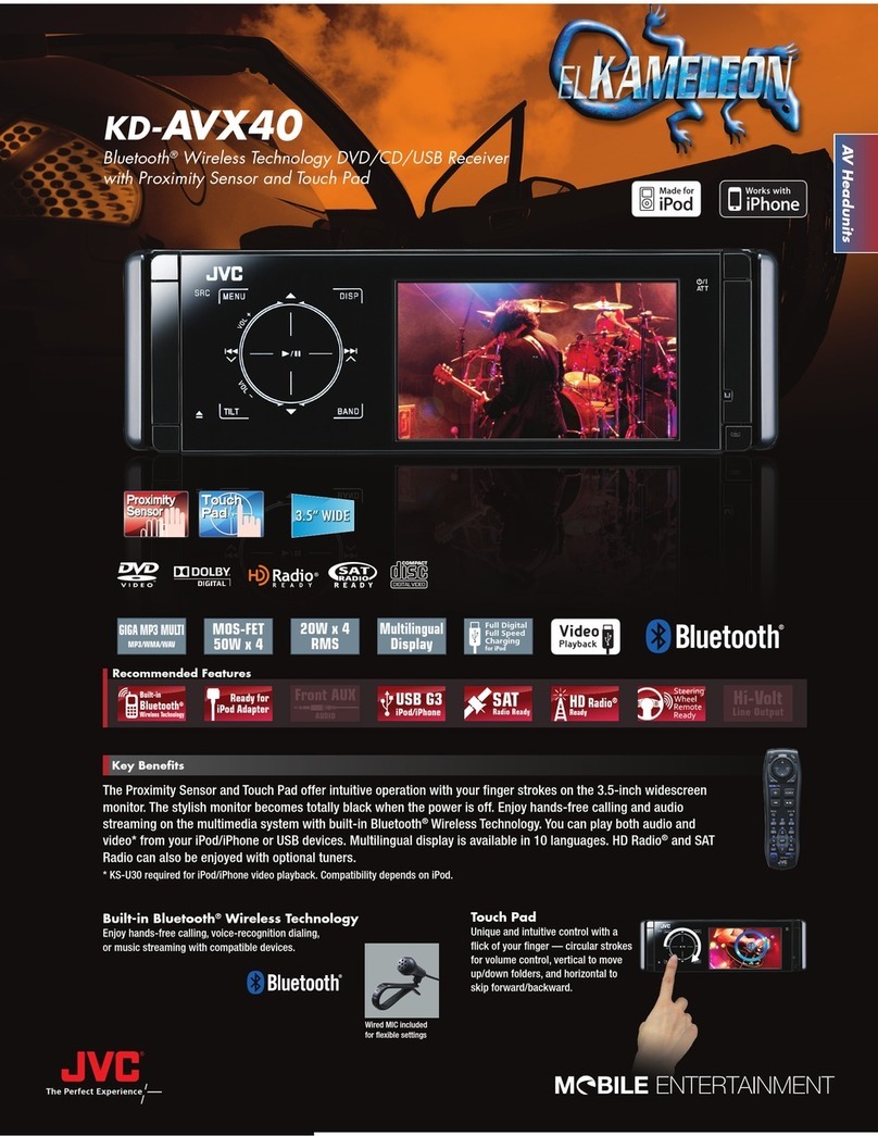 JVC KD-AVX40 - DVD Player With LCD monitor User manual