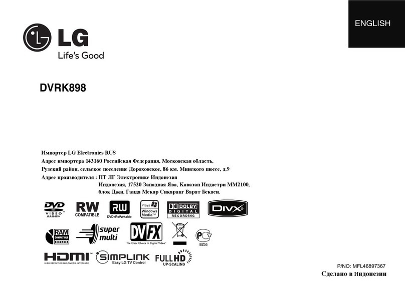LG DVRK-898 User manual