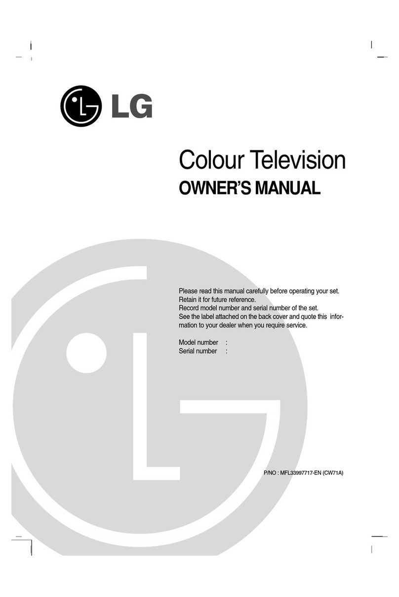 LG LCD Colour Television User manual
