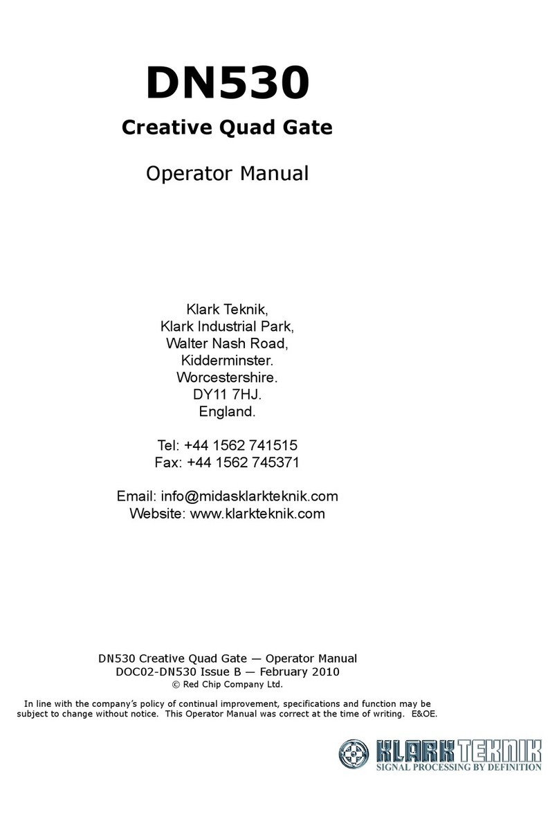 Klark Teknik DN530 Operator's manual