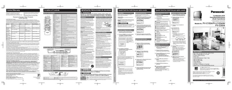 Panasonic Omnivision VHS PV-C1324 User manual
