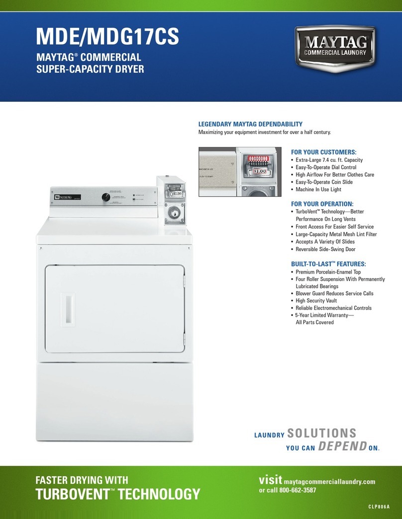 Maytag MDE17CS User manual