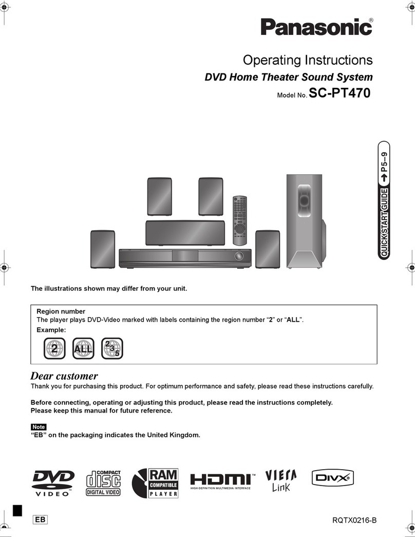 Panasonic SC-PT470 operating instructions