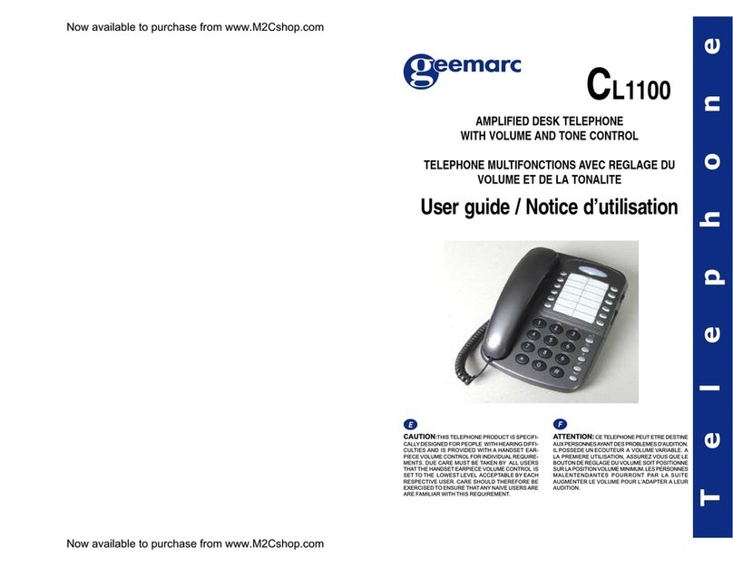 Geemarc CL1100 User manual Geemarc CL1100 User manual