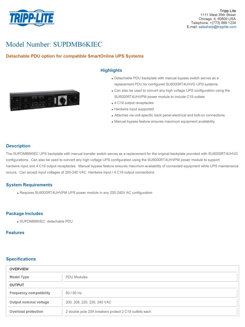 Tripp Lite SUPDMB6KIEC User manual