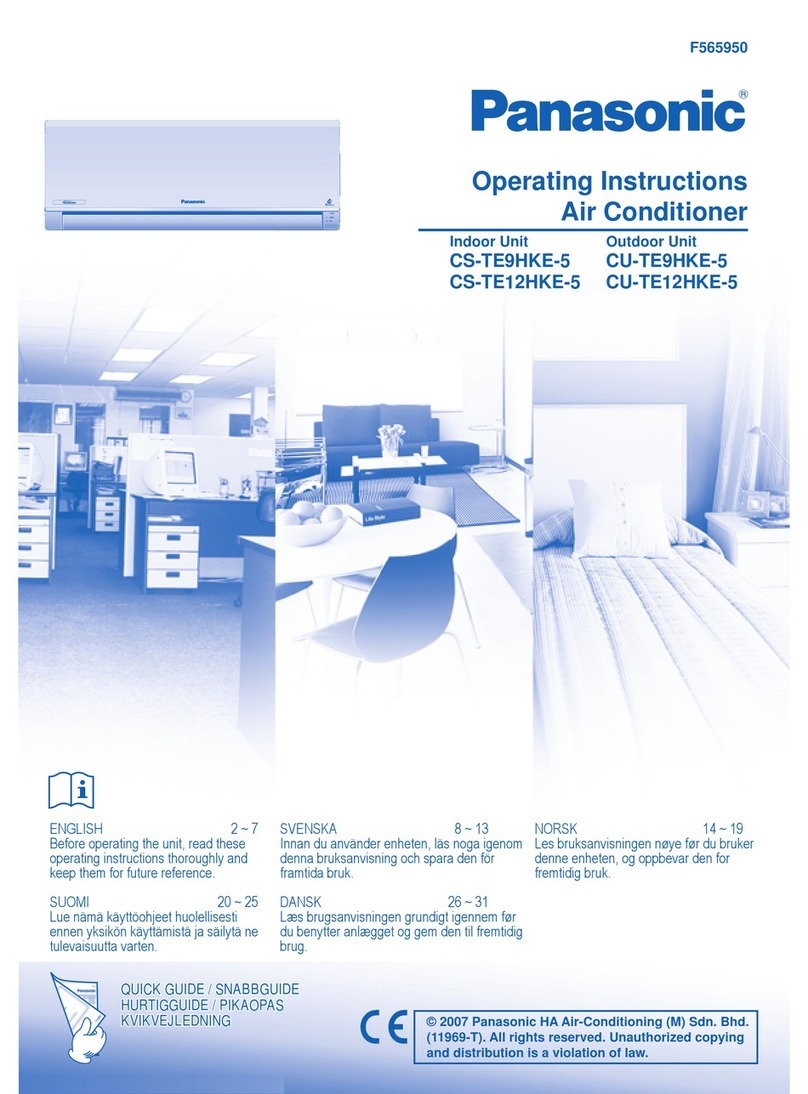Panasonic CS-TE12HKE-5 User manual