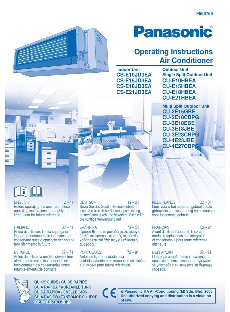 Panasonic CS-E10JD3EA User manual
