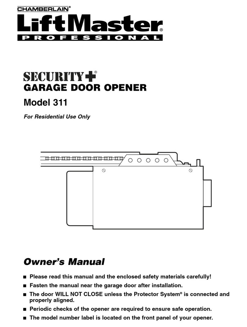 Chamberlain LiftMaster Security+ 311 User manual Chamberlain LiftMaster Security+ 311 User manual