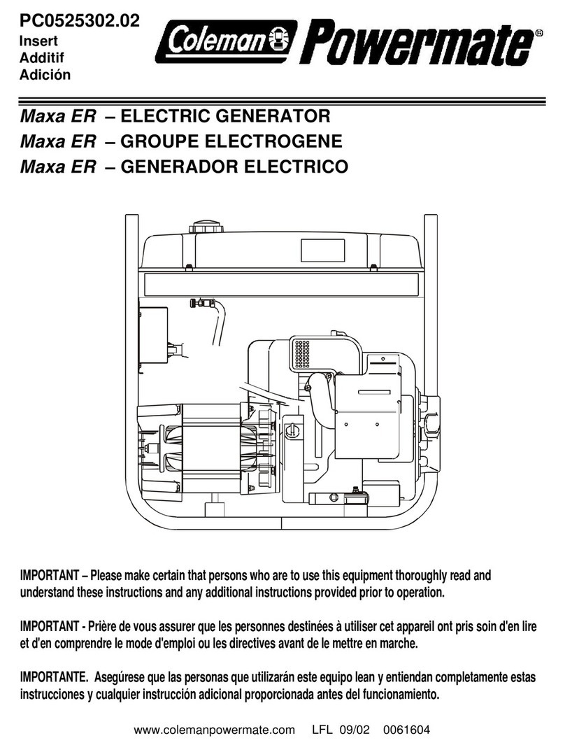 Coleman Maxa ER User manual Coleman Maxa ER User manual