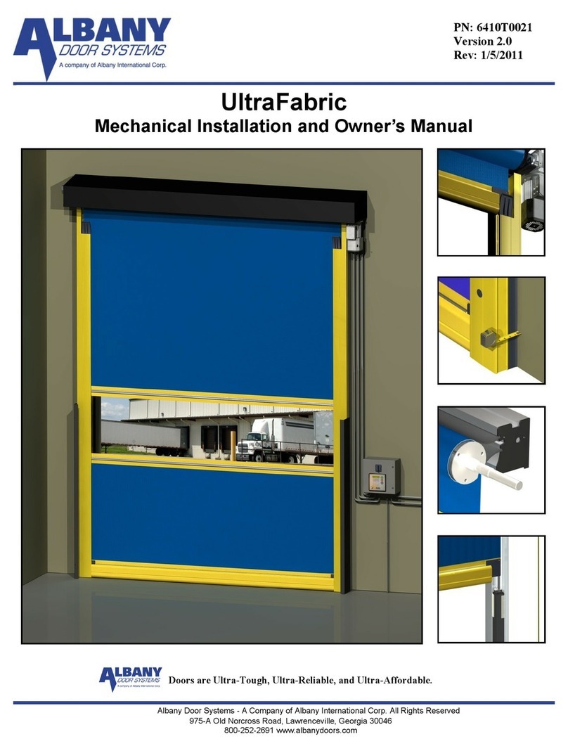 Albany UltraFabric Mechanical installation and owner's manual