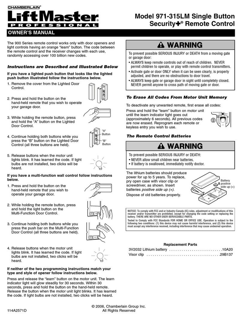 Chamberlain Security? 971LM owner's manual