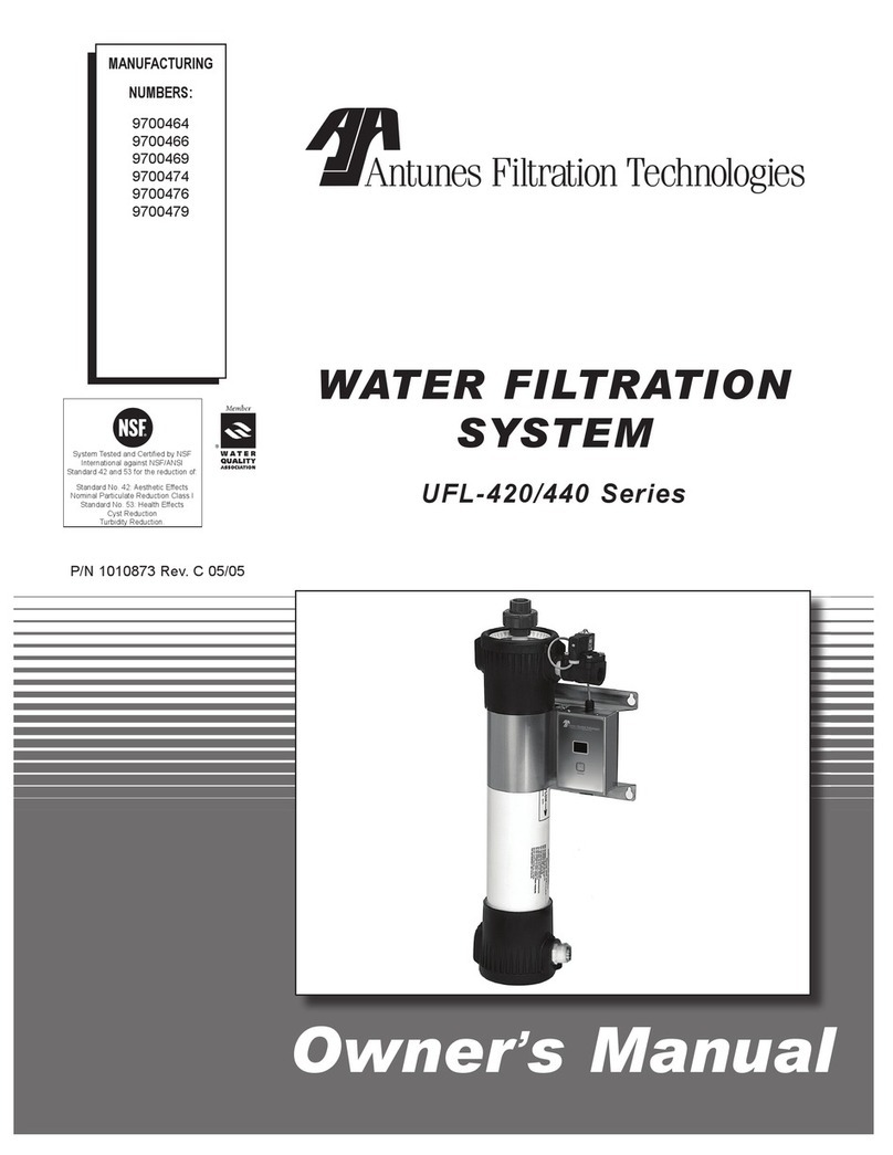 Antunes Filtration Technologies UFL-420 9700464 User manual