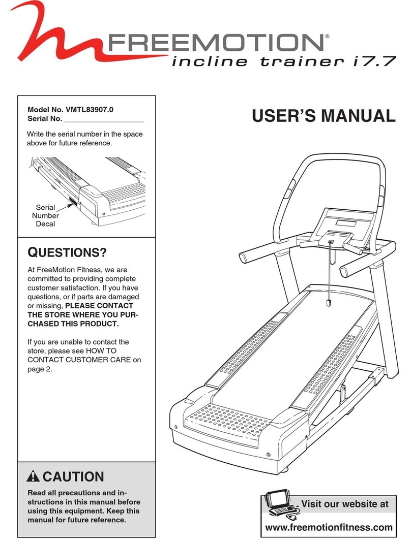 FREE MOTION incline trainer i7.7 User manual