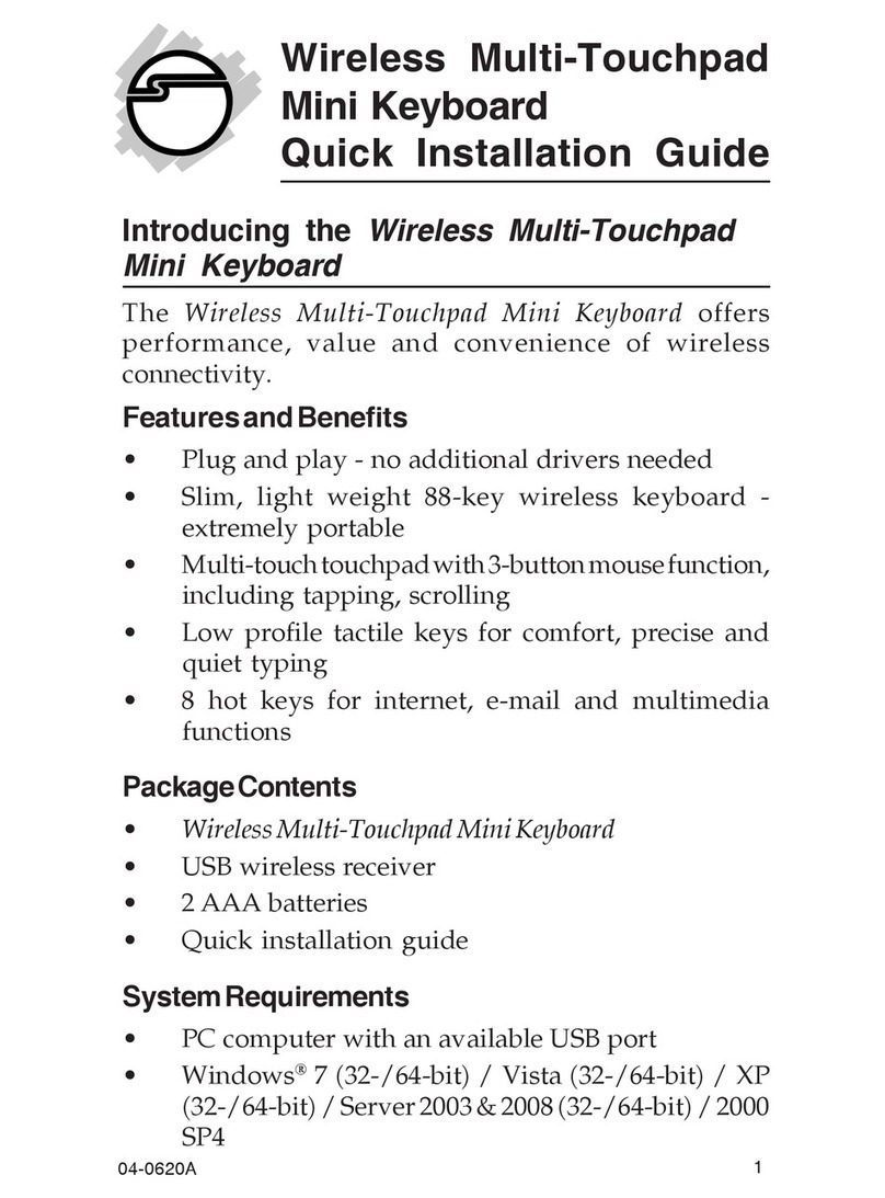 SIIG Wireless Multi-Touchpad Quick installation guide