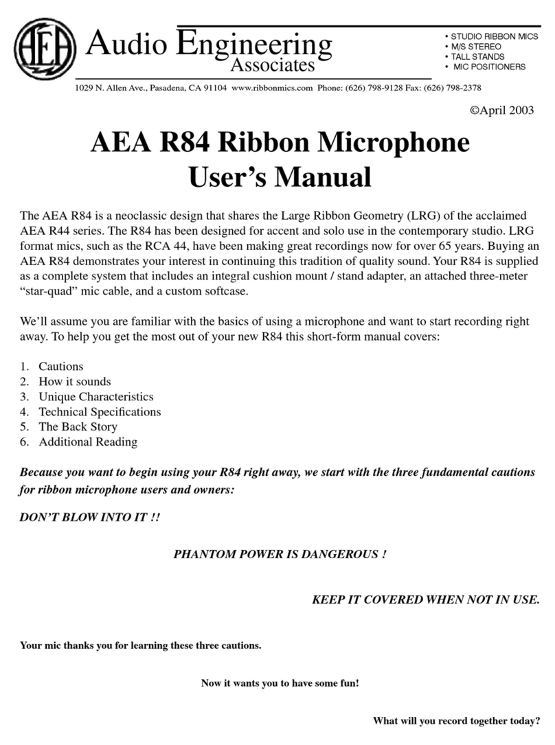 Audio Engineering Associates AEA R84 user manual