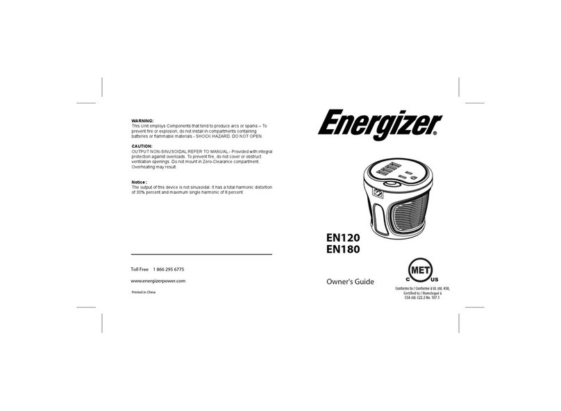 Energizer EN120 owner's guide