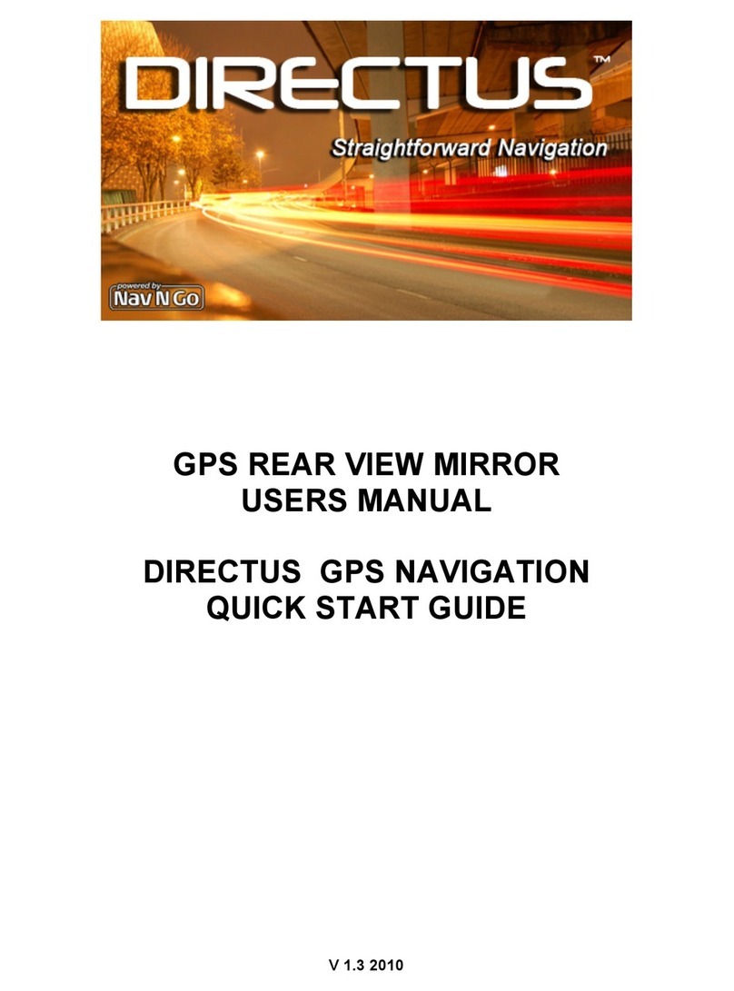Directus GPS REAR VIEW MIRROR user manual