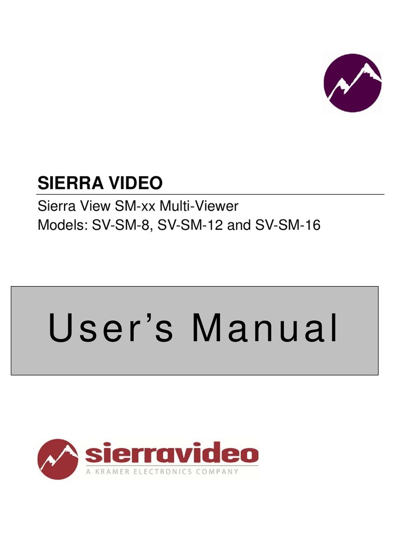 Sierra Video SV-SM-8 user manual