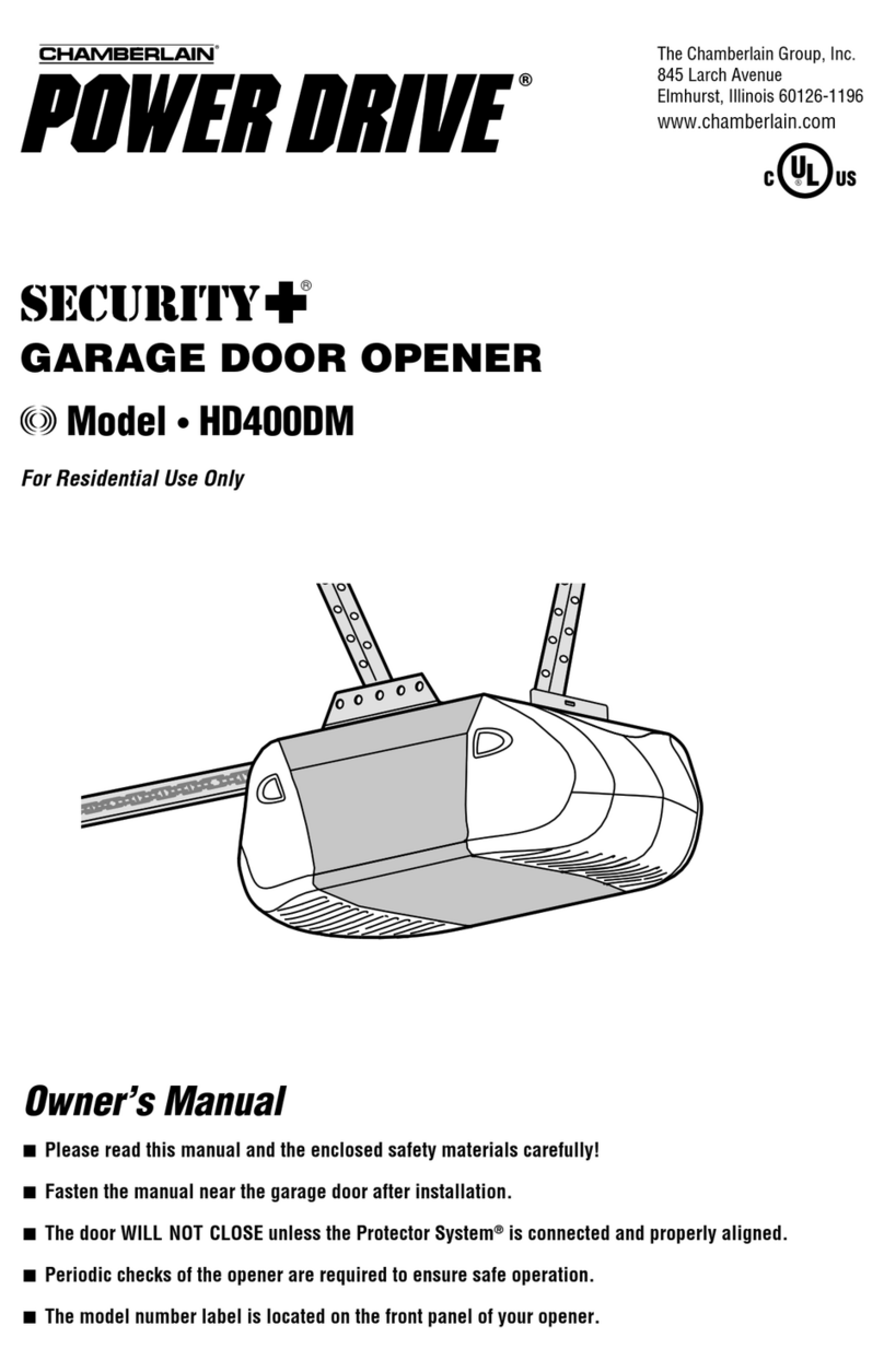Chamberlain Power Drive Security+ HD400DM User manual Chamberlain Power Drive Security+ HD400DM User manual