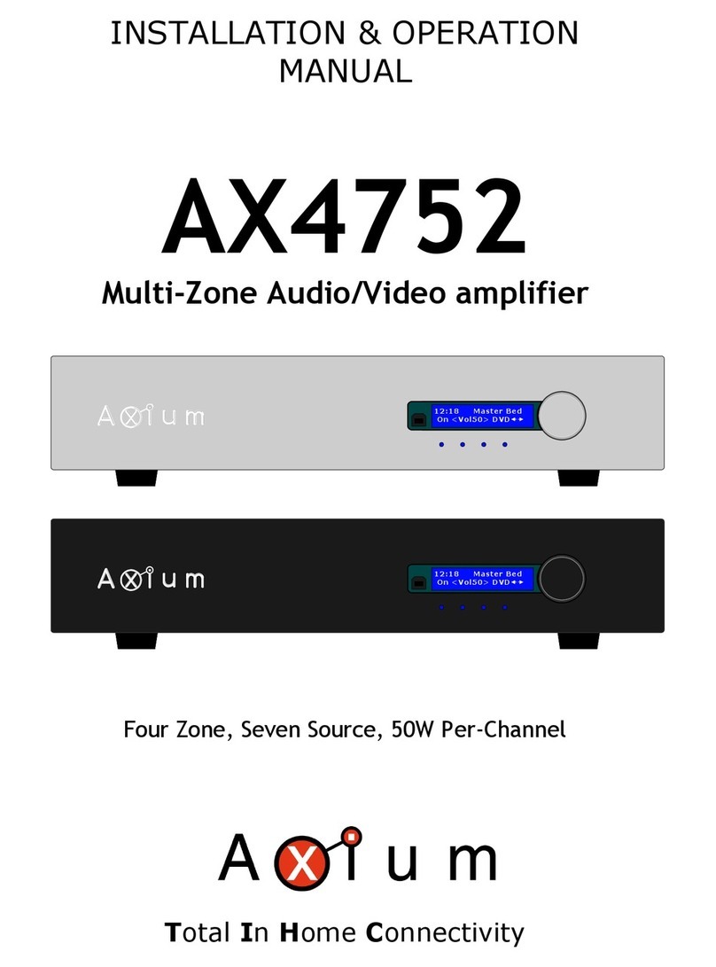 Axium AX4752 Installation & operation manual