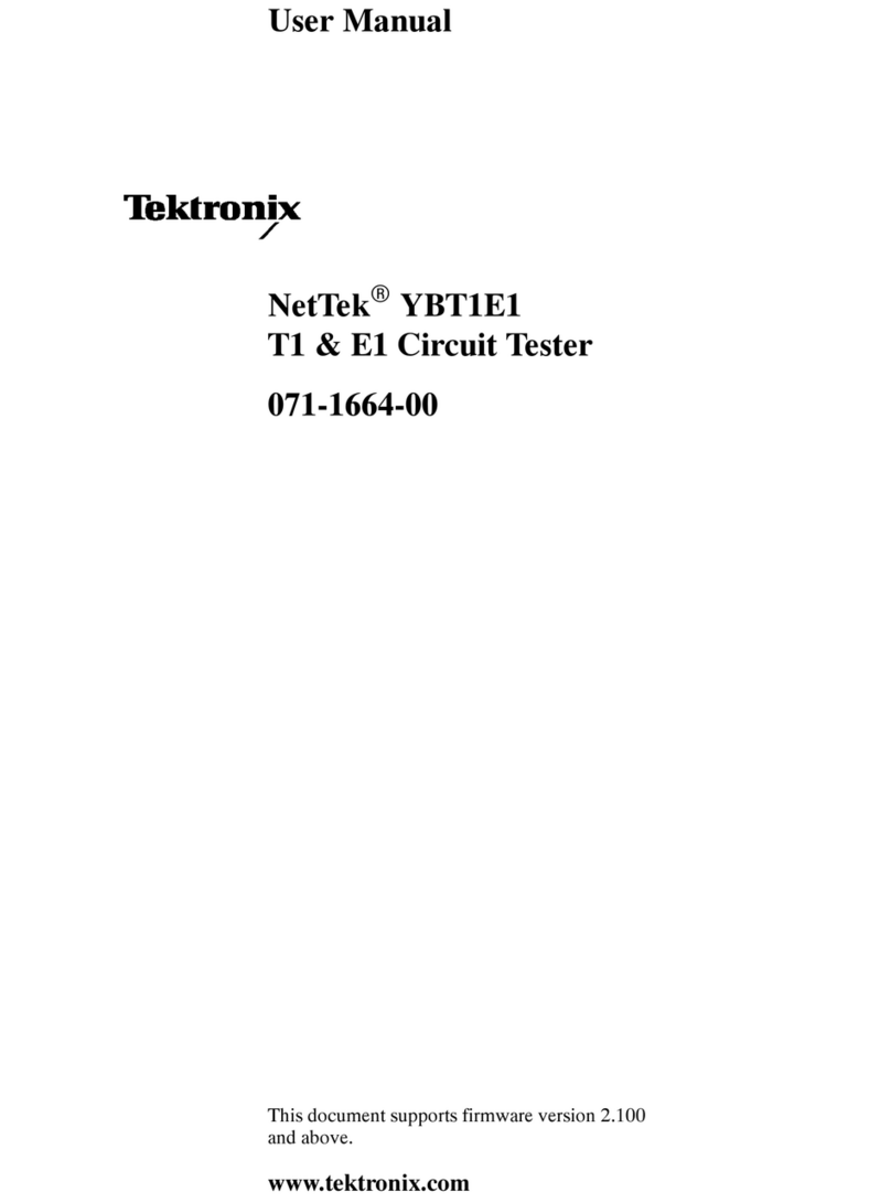 Tektronix NetTek YBT1E1 T1 user manual Tektronix NetTek YBT1E1 T1 user manual