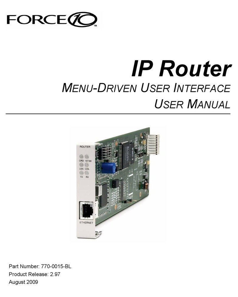 Force 10 IP Router User manual