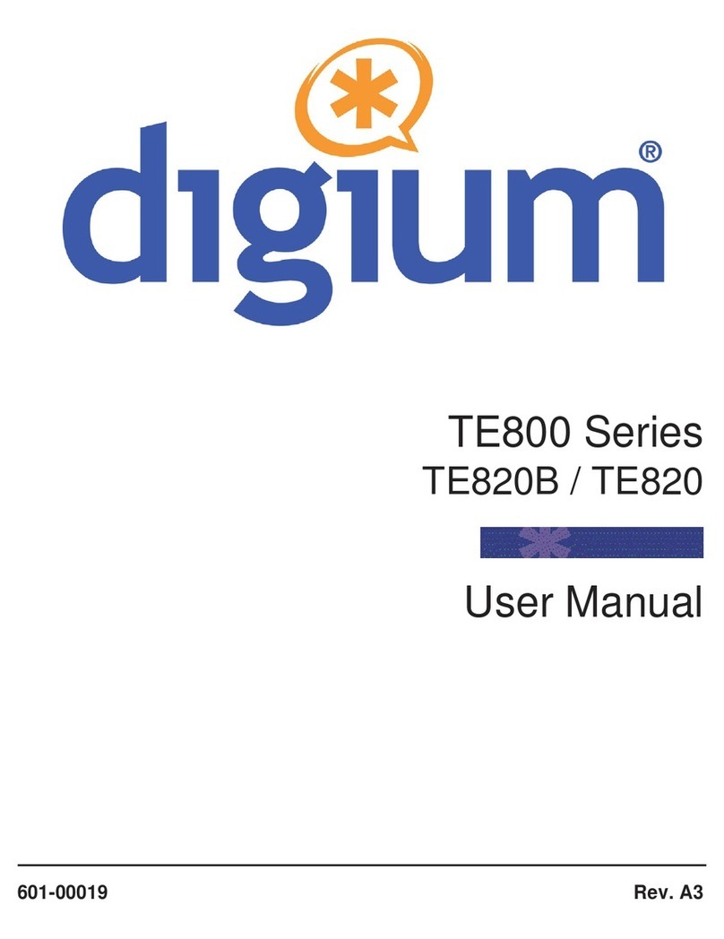 Digium TE800 Series User manual