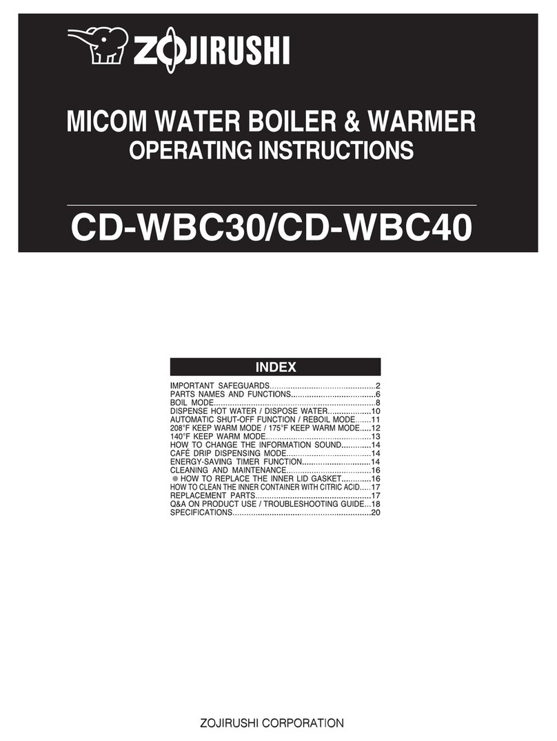 Zojirushi CD-WBC30 operating instructions