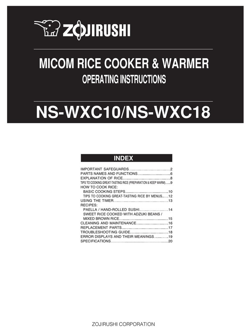 Zojirushi NS-WXC10 User manual Zojirushi NS-WXC10 User manual