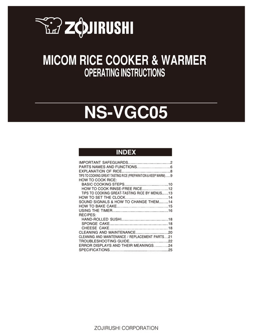 Zojirushi NS-VGC05 User manual Zojirushi NS-VGC05 User manual