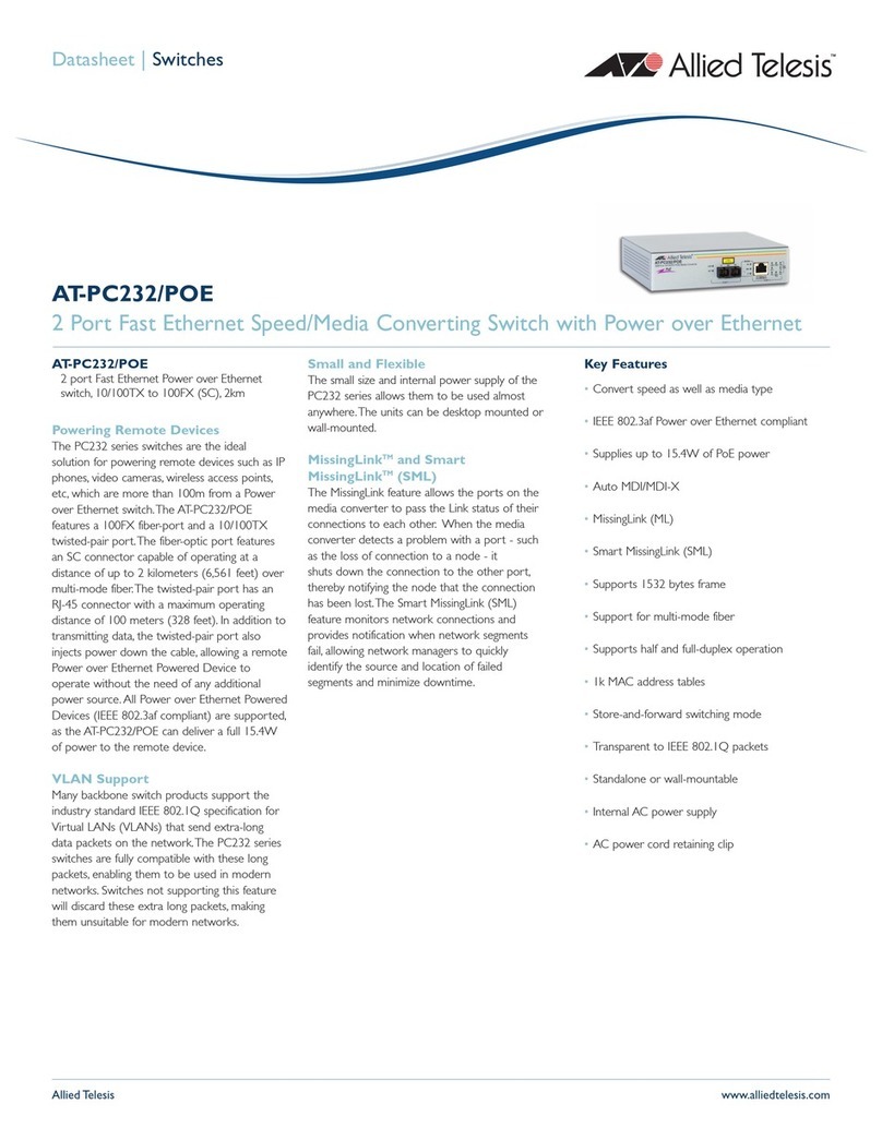 Allied Telesis AT-PC232/POE datasheet