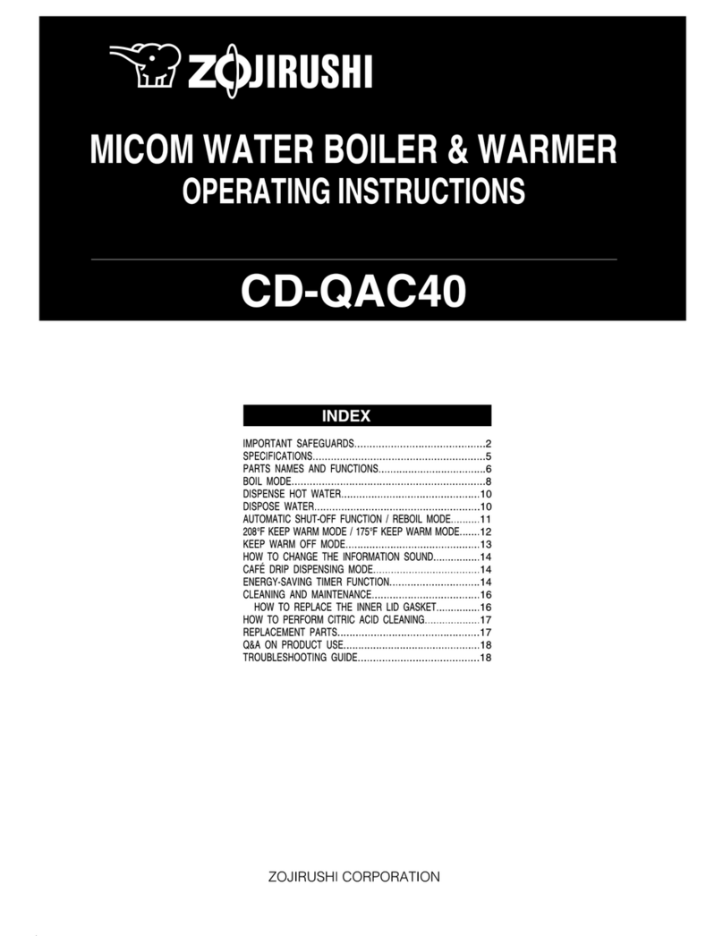 Zojirushi CD-QAC40 User manual