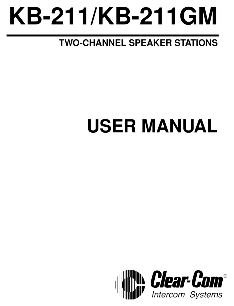 Clear-Com KB-211 user manual