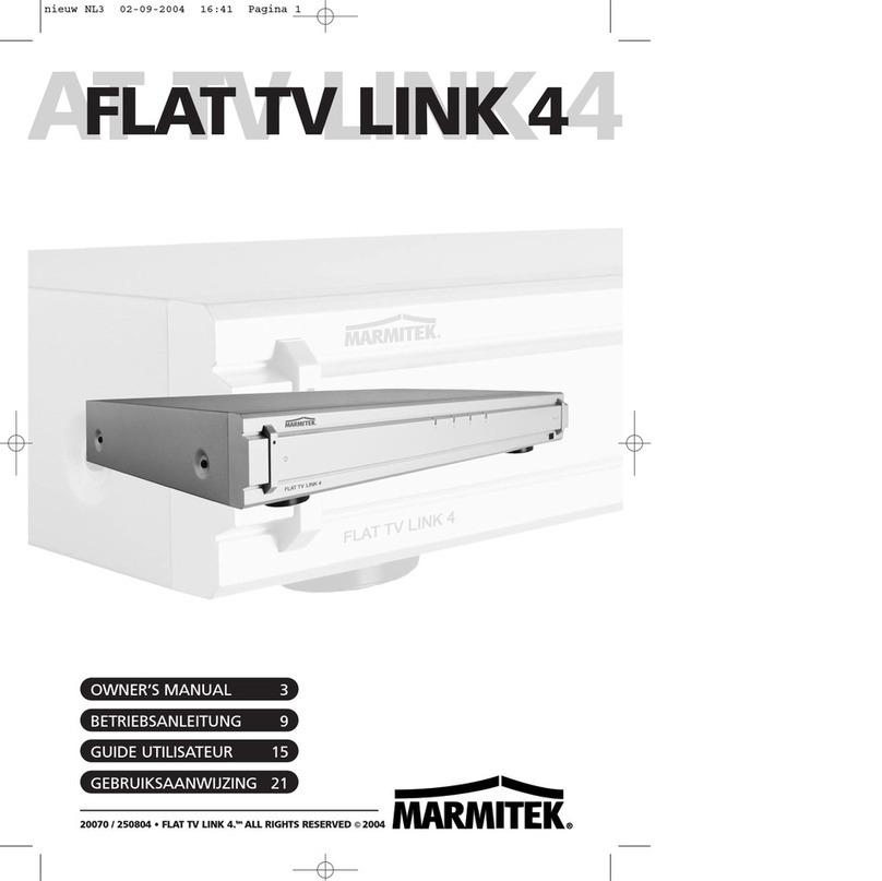 Marmitek FLAT TV LINK 4 owner's manual