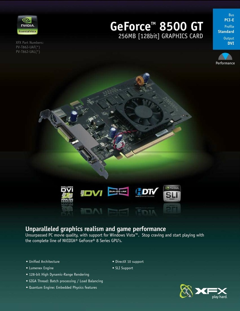 XFX GeForce 8500 GT User manual