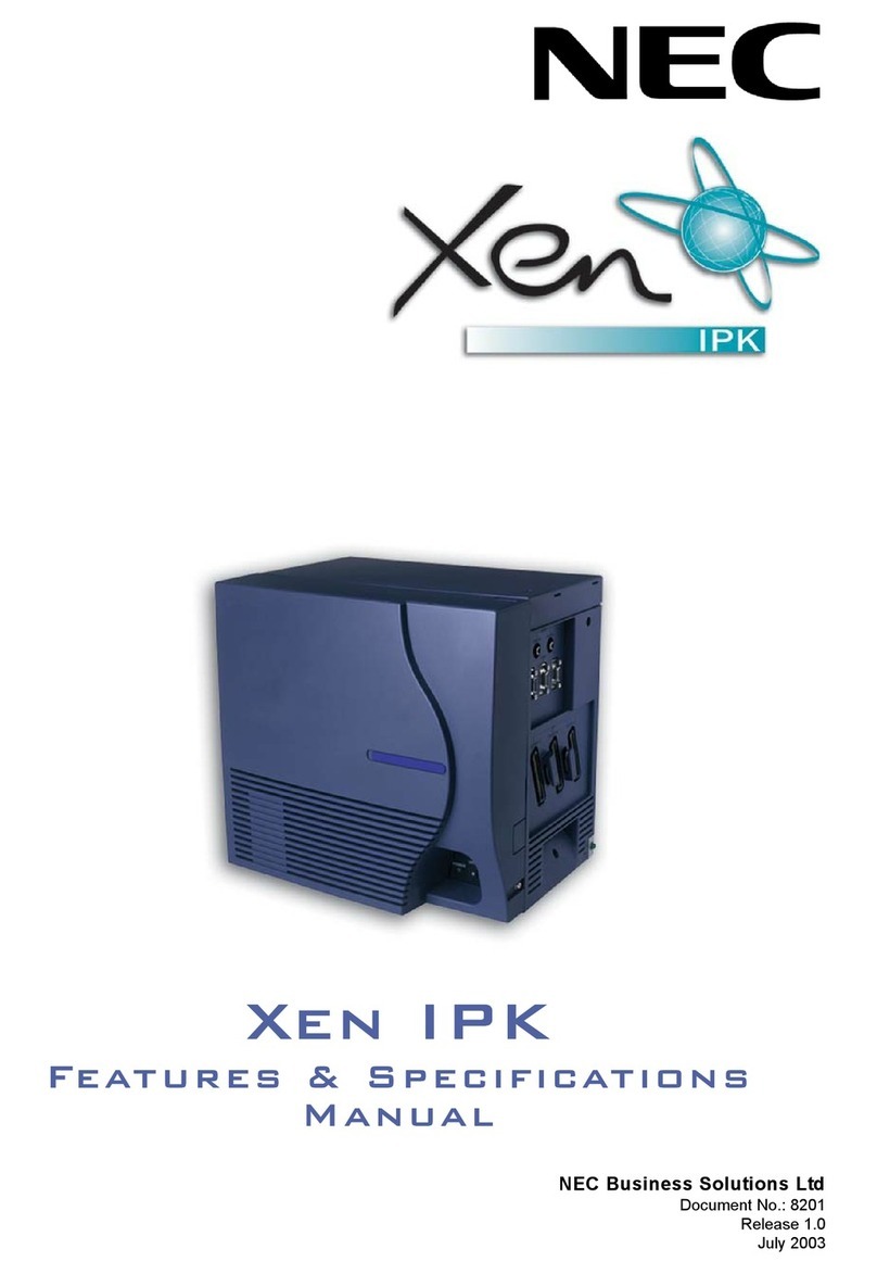 NEC XEN IPK DIGITAL TELEPHONE User manual