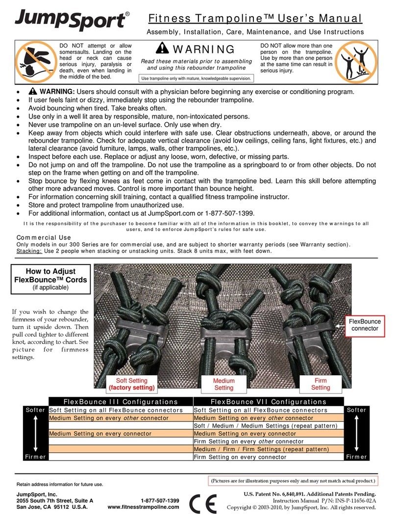 JumpSport Fitness Trampoline User manual