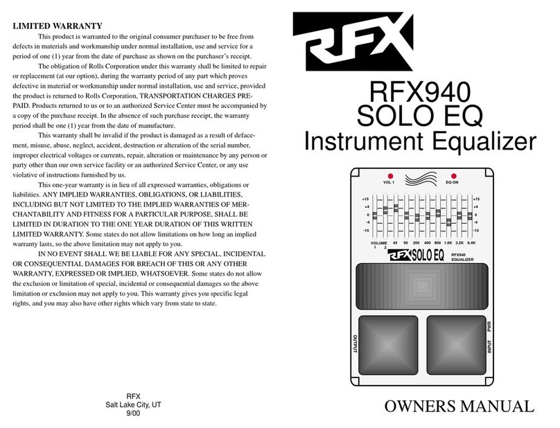 RFX RFX940 owner's manual