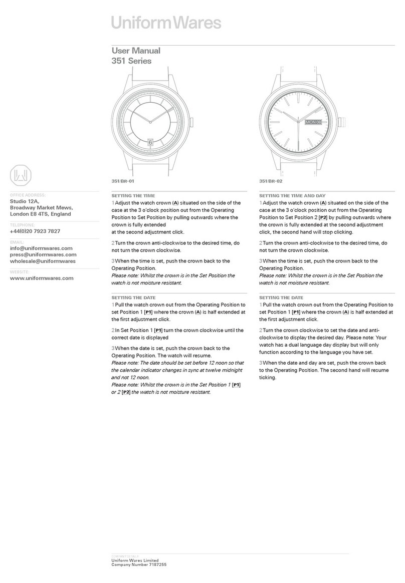 Uniform Wares 351/br-01 user manual