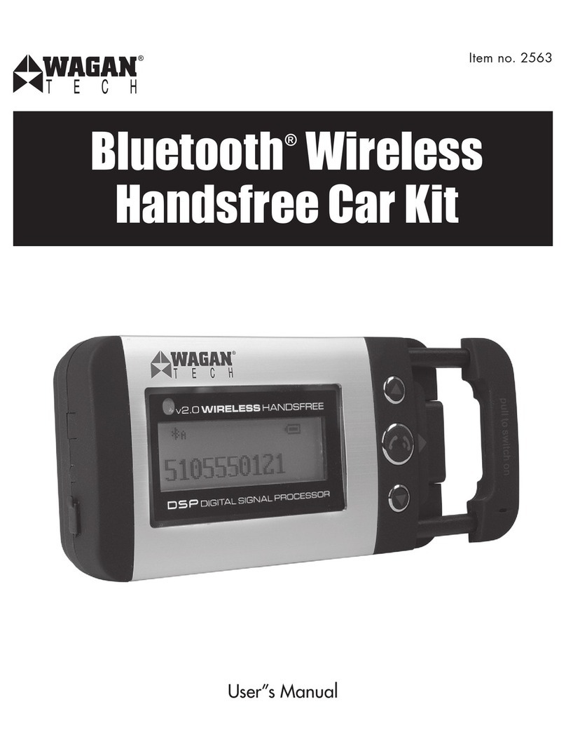 Wagan Wireless Handsfree Car Kit User manual