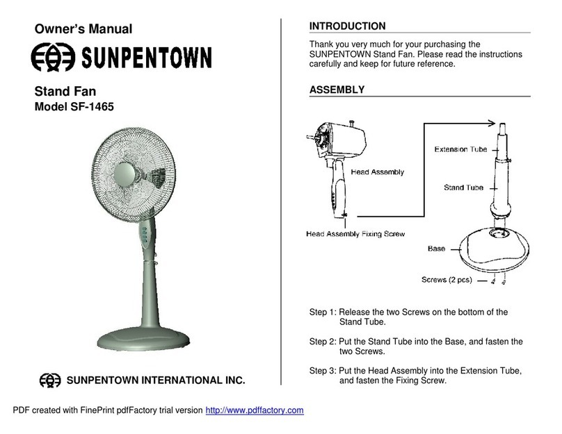 Sunpentown SF-1465 owner's manual