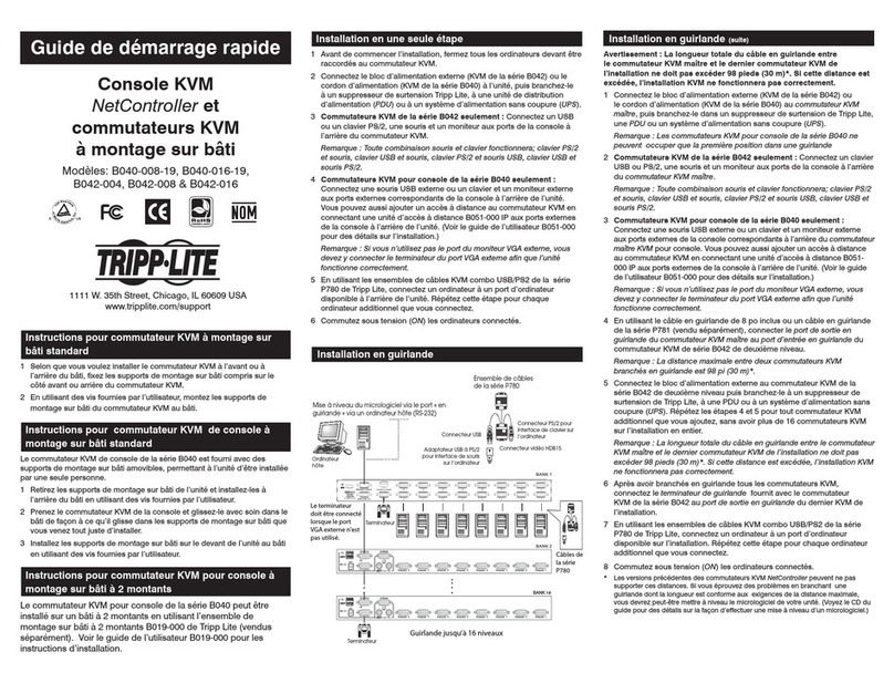 Tripp Lite NetController B040-008-19 Quick start guide Tripp Lite NetController B040-008-19 Quick start guide
