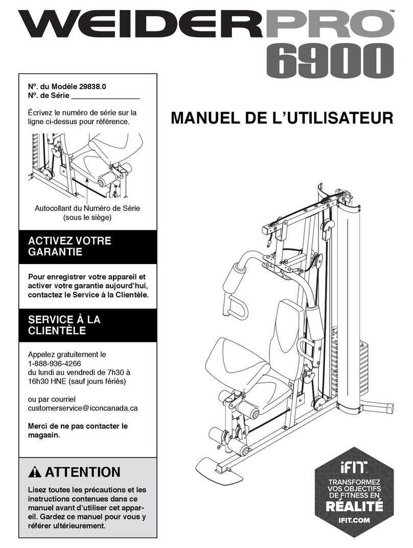 Weider Pro 6900 Manuel de l'utilisateur