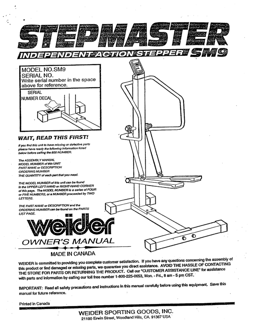 Weider Stepmaster Sm9 User manual