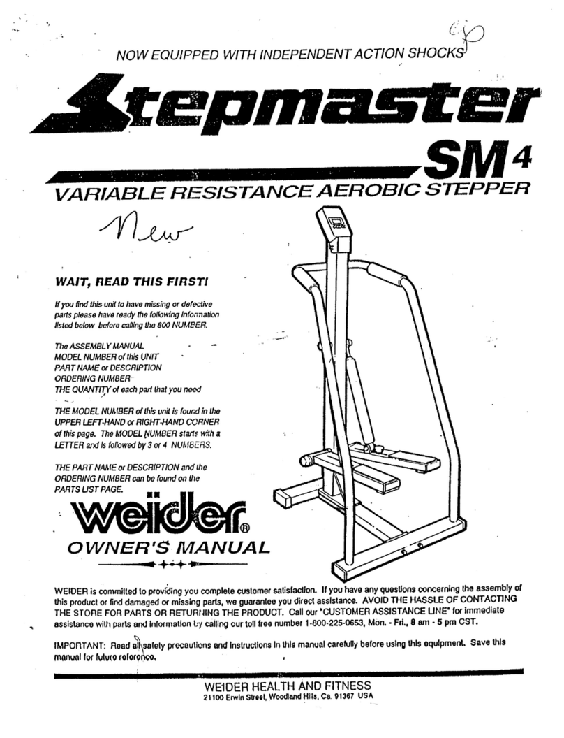 Weider Stepmaster Sm4 User manual