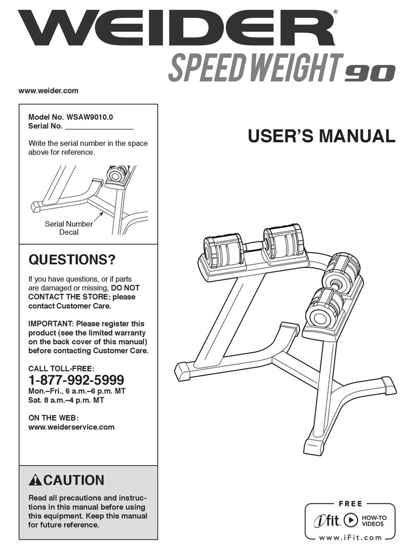 Weider Speed Wt 90 user manual