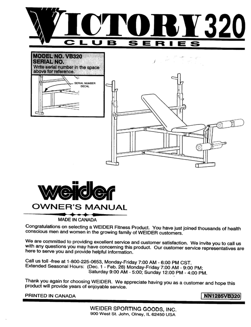 Weider Victory Club Series 320 User manual